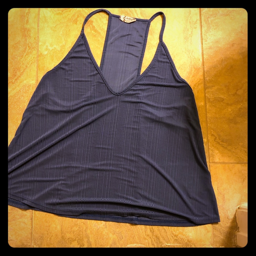 Blue free people tank